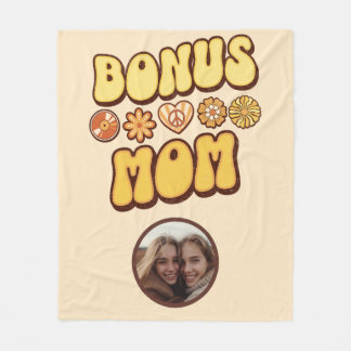 Personlig Step mamma Retro Groovy Bonus Mamma Fleecefilt