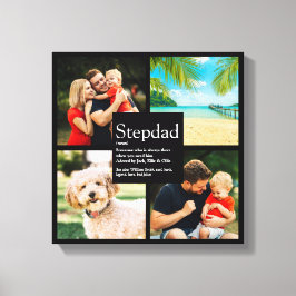 Personlig Stepdad Definition 4 Photo Black Canvastryck