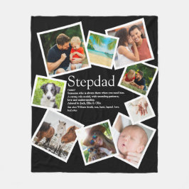 Personlig Stepdad Definition 9 Fotokollage Fleecefilt