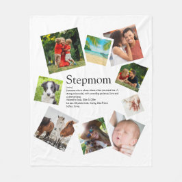 Personlig Stepmamma Definition 9 Photo Collage Fleecefilt
