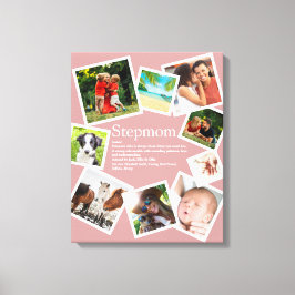 Personlig Stepmamma Definition Rosa 9 Foto Canvastryck