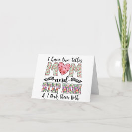 Personlig Stepmamma Mors Dag Kort
