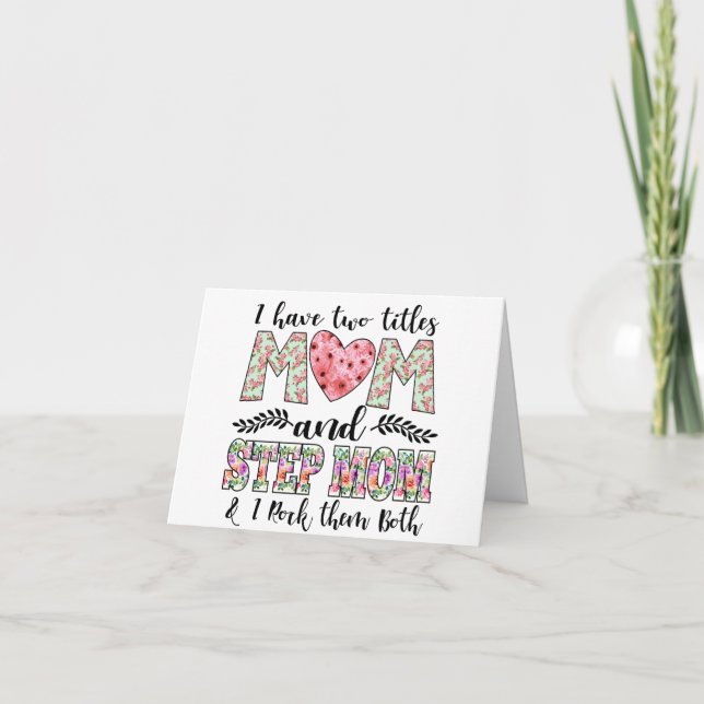 Personlig Stepmamma Mors dag Kort (Framsida)