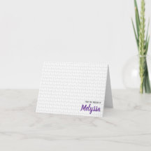 Personlig Sticka Stitch Note-kort