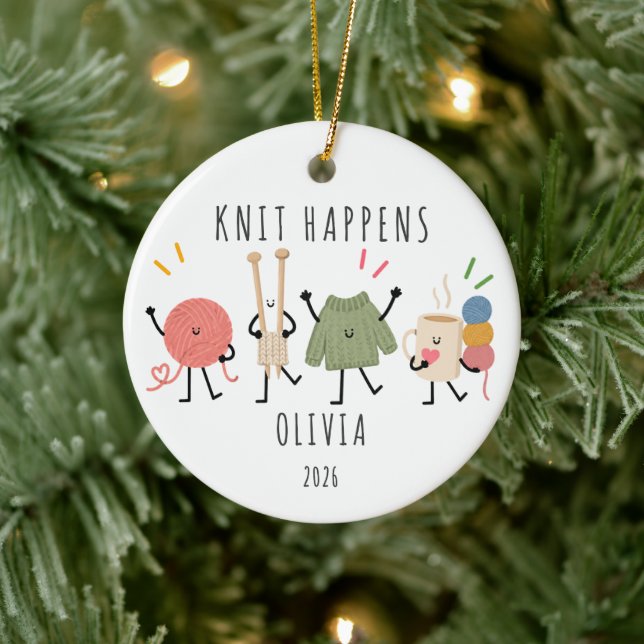 Personlig Stickad Händer Julgranskula (Träd)