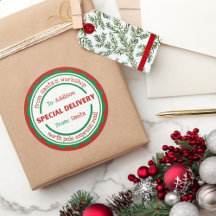 Personlig Sticker Speciell Delivery från Santa