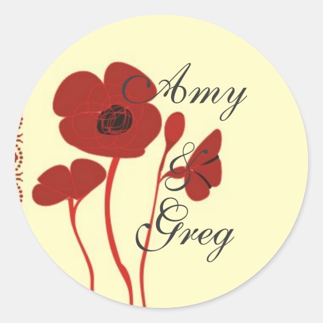 personlig Stickers Runt Klistermärke (Framsida)