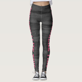 Personlig stil - Grå Textur & Chic Rosa Leggings