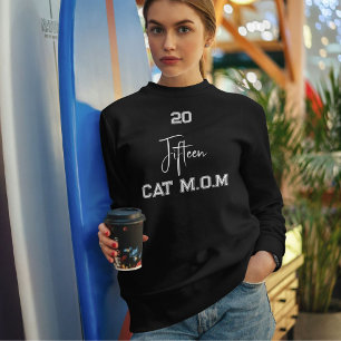 Personlig Stilfull Skriptetableringsdatum Kattmamm T Shirt