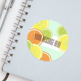 Personlig Stilren Modern Färgrik Citrusfrukt Runt Klistermärke