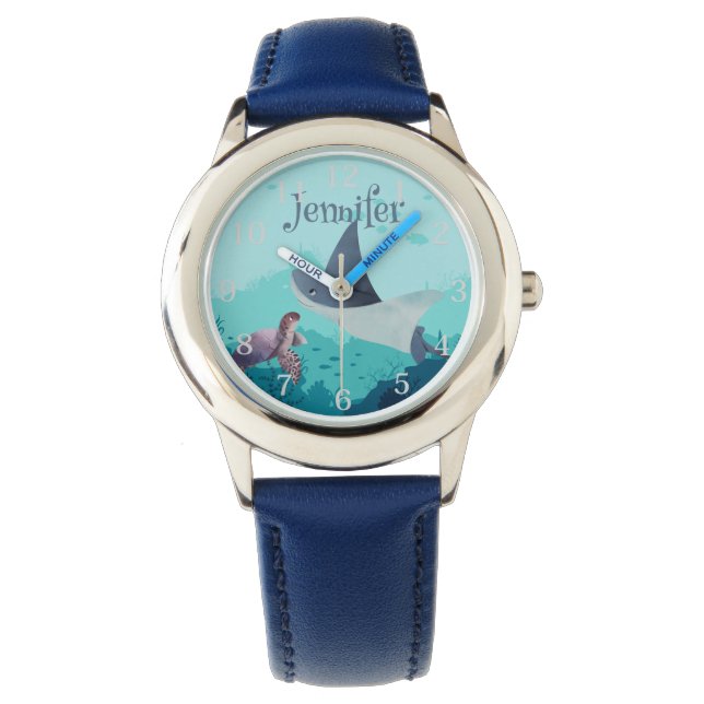 Personlig Stingray and Turtle under Sea Armbandsur (Framsida)