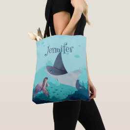 Personlig Stingray and Turtle under Sea Tygkasse