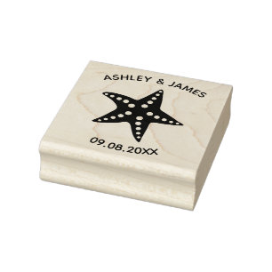 Personlig stjärnformad stämpel för bröllopsfavorit