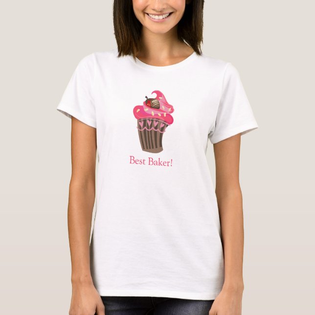 Personlig Stollig Rosa Cuptårtskjorta Tee Shirt (Framsida)