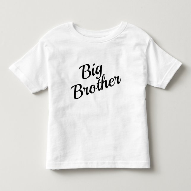 Personlig Stor Bror Typografi Småbarn T-shirt (Framsida)