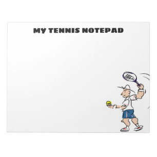 Personlig, stor tennisspelare och tränare anteckningsblock