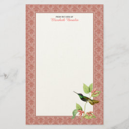 Personlig storartad Hummingbird Brevpapper
