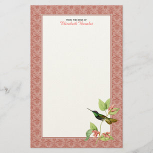 Personlig storartad Hummingbird Brevpapper