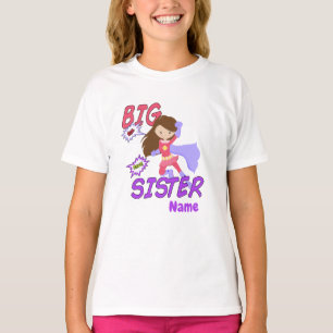 Personlig storasyster superhjälte t t-shirt