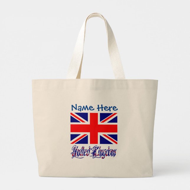 Personlig Storbritannien Flagga Arv  Jumbo Tygkasse (Baksida)