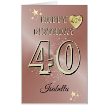 Personlig stort 40-dagarskort för henne