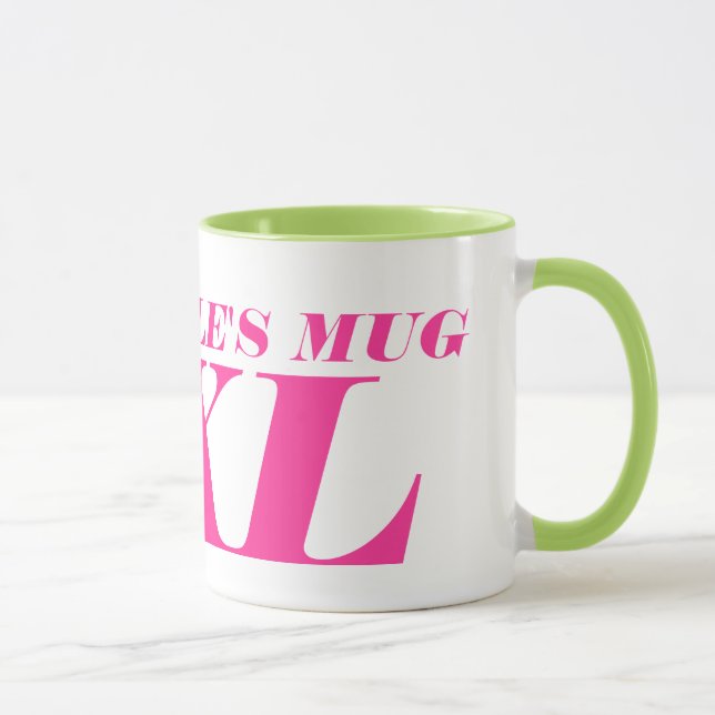 Personlig, stort jättejumbo XL stort kaffe mugg (Höger)
