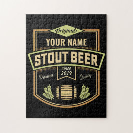 Personlig Stout Mörk Beer Brewing Label Pub Pussel