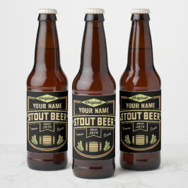 Personlig Stout Mörk Ölbryggnings Etikett Bar