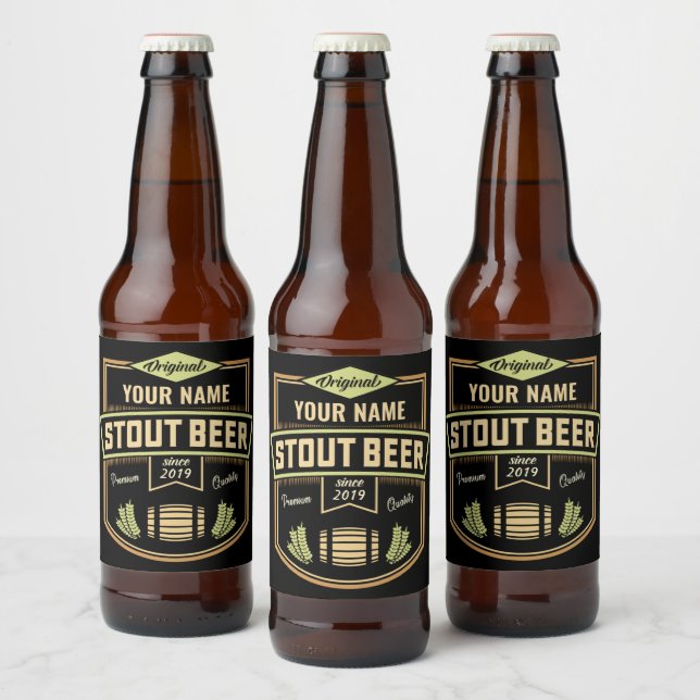 Personlig Stout Mörk Ölbryggnings Etikett Bar (Flaskor)