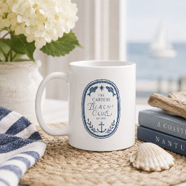 Personlig strandklubbsvapen kustmugg kaffemugg