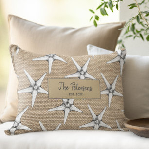 Personlig, strandkudde i namn lumbarkudde