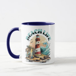 Personlig strandliv mugg