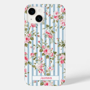 Personlig Streck Preppy blommigt, telefonväska