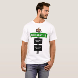 Personlig Street Sign och Photo Collage Finial T Shirt