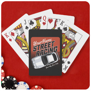 Personlig Street Tävla Tävling Motorsport Casinokort