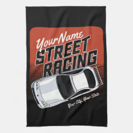 Personlig Street Tävla Tävling Motorsport Kökshandduk