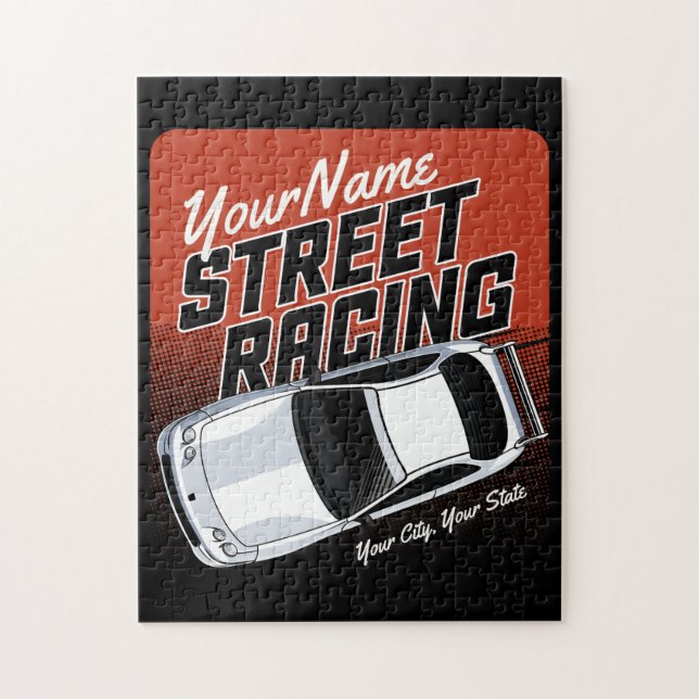 Personlig Street Tävla Tävling Motorsport Pussel (Vertikal)
