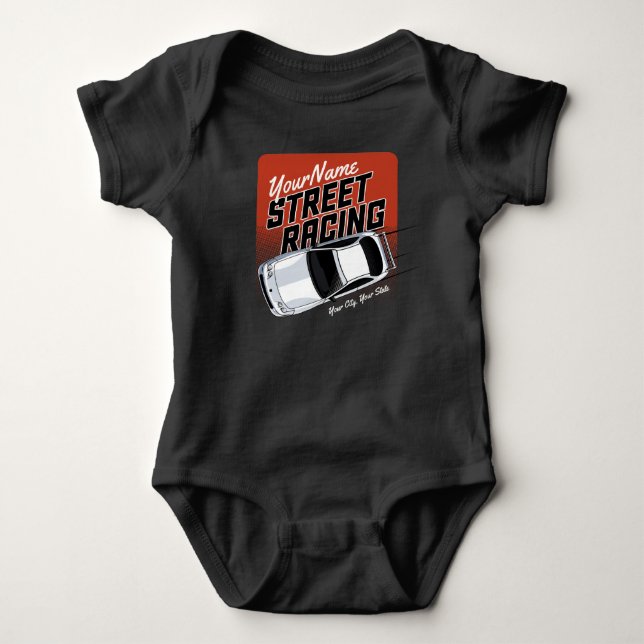 Personlig Street Tävla Tävling Motorsport T Shirt (Framsida)