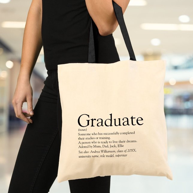Personlig Student Definition Modern Tygkasse (Personalized Graduate Definition Modern Tote Bag)