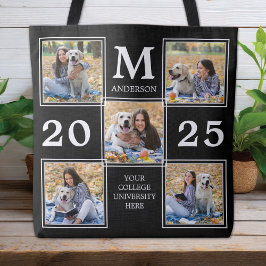 Personlig Student Monogram Fotokollage Tygkasse