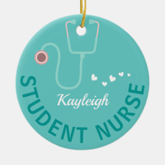 Personlig Student Nurse-stetoskoskop Julgransprydnad Keramik