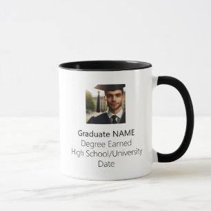 Personlig Student Photo Studenten Black Mugg