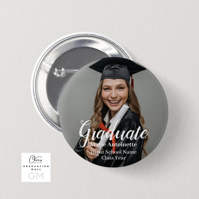 Personlig Student Photo Studenten Knapp (Personalized Graduate Photo Graduation Button)