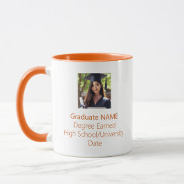 Personlig Student Photo Studenten Orange Mugg