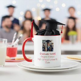 Personlig Student Photo Studenten Red Mugg
