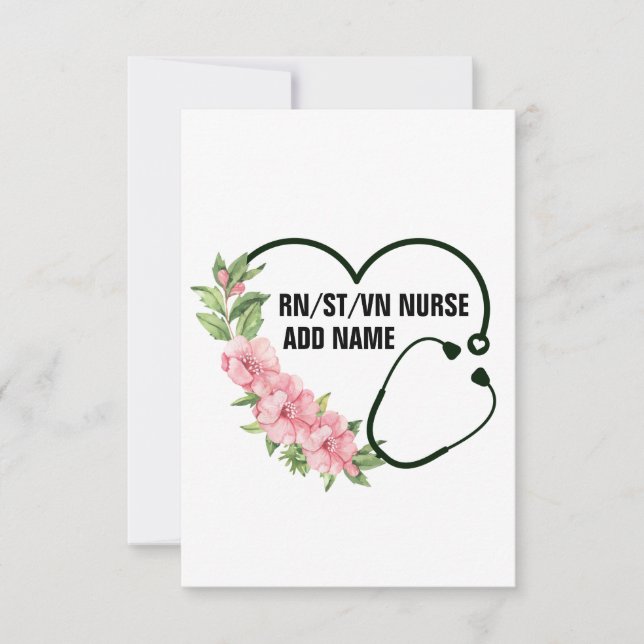 Personlig Student-registrerad-veteran Nurse Namn (Framsida)