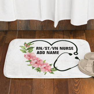 Personlig Student-registrerad-veteran Nurse Namn Badrumsmatta