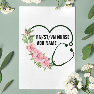 Personlig Student-registrerad-veteran Nurse Namn Brevpapper