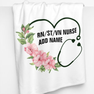 Personlig Student-registrerad-veteran Nurse Namn Fleecefilt