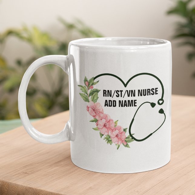 Personlig Student-registrerad-veteran Nurse Namn Kaffemugg (Skapare uppladdad)